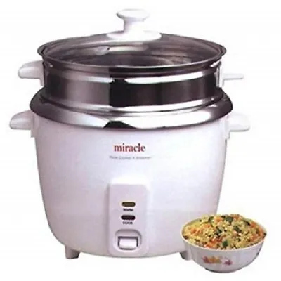 Miracle Exclusive ME81 Stainless (304) Rice Cooker ~Steamer Pan ~Glass Lid • $69.95