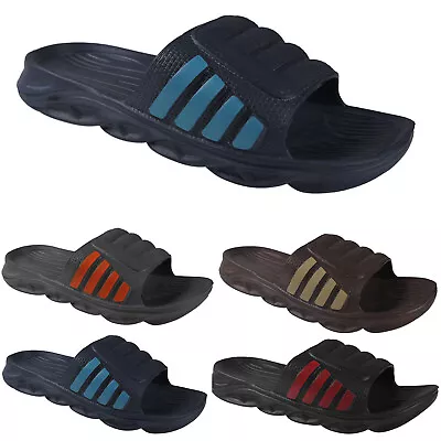 Mens Lightweight Sliders Summer Pool Beach Flip Flops Shower Boys Shoes Uk Size • £8.95