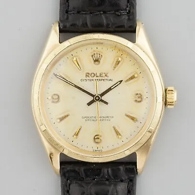 Rolex Oyster Perpetual 9ct Gold Socc Explorer Dial Ref. 1003 Circa 1960 Vintage • $4469.84