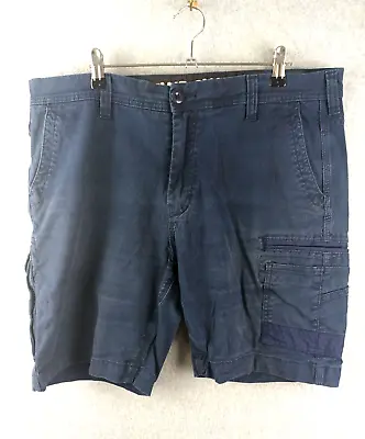 FXD Women's Work Cargo Shorts Blue WS-3W Size 16 Waist 91cm Faded Stretch • $24
