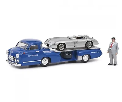 Schuco 1/43 Mercedes Benz Racing Car Transporter Truck Rennwagen 1955 300 Slr • $224.13