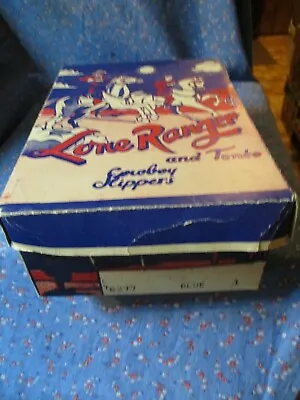 £62.25 • Buy Vintage Lone Ranger And Tonto Cowboy Slippers Box Only  9 1/2 X 6 3/4 X 3 1/2 