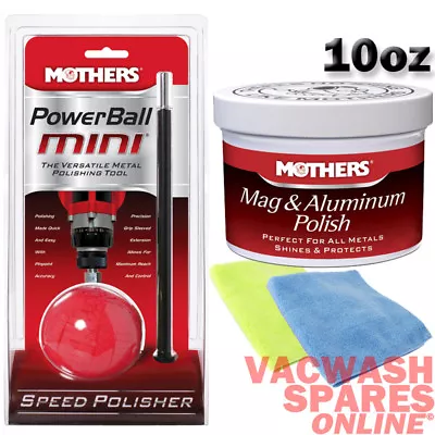 Mothers Powerball Mini Metal Polishing Tool +mag And Aluminum Polish 10 - Wheels • $63.10