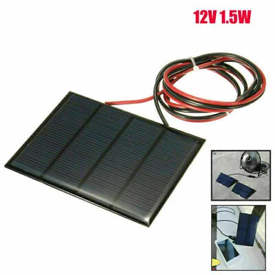 DIY Small Cell Battery Solar Panel Module Epoxy Charger + Welding Wire 1.5W 12V • $6.81