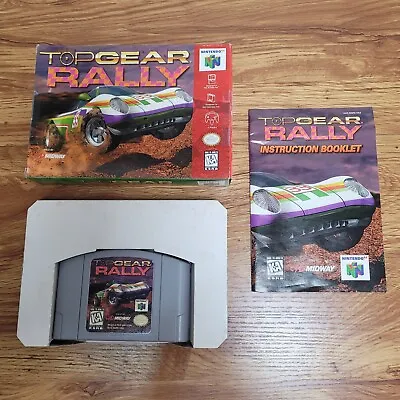 Top Gear Rally N64 Nintendo 64 1997 CIB Complete In Box W. Poster - Tested • $39.99