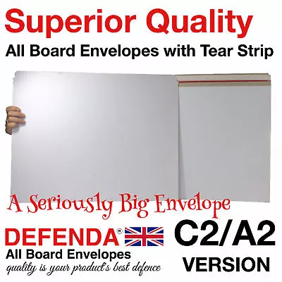 5 X C2 A2 625mm X 444mm  (24.64  X 17.5 ) LARGE ALL BOARD WHITE CARD ENVELOPES • £19.31