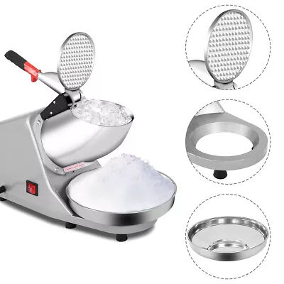 Ice Crusher Electric Ice Shaver Machine Stainless Steel Snow Cone Maker 200W • £49.95