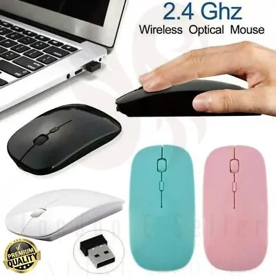 2.4GHz Wireless Cordless Mouse Mice Optical Scroll For PC Laptop Computer + USB • £12.99