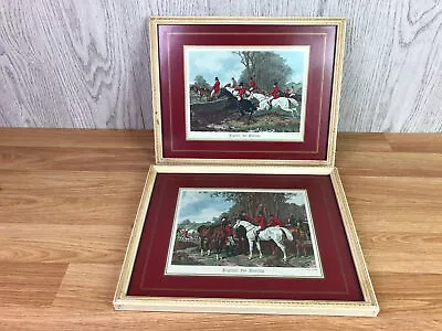 2 X Herrings English Fox Hunting Framed Prints JF Herring Sen 1796-1865 • £59.99