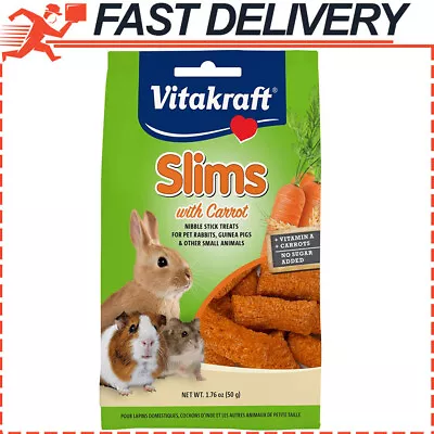 Vitakraft Slims Carrot Rabbit Treat For Pet Rabbits Guinea Pigs Pig Bunny Treats • $5.62