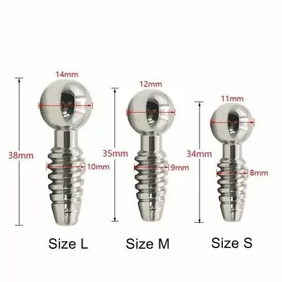 Stainless Steel Male Screw Penis Plug Urethral Dilator Cathetre Sound Stretching • $10.99