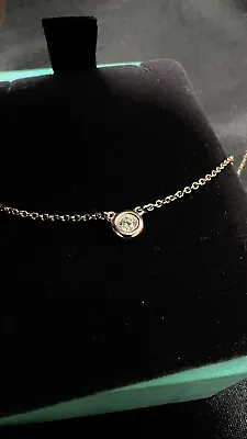 Tiffany & Co. Elsa Peretti Diamonds By The Yard Station Necklace 18k Rose... • $1199.99