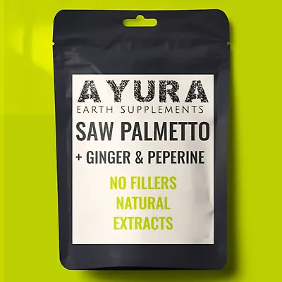 Saw Palmetto Extract 20:1 400mg = 8000mg With Zinc And Selenium AYURA • £8.99