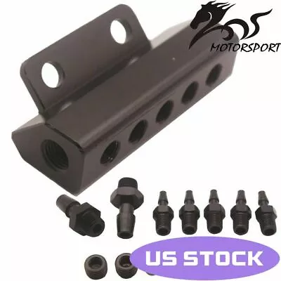 Universal 5 Port Car Vacuum Block Intake Manifold Fuel Gas Wastegate Turbo Boost • $24.99