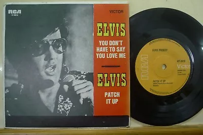 1970 RCA Record【Elvis Presley】You Don't Have To Say You Love Me / Patch It 7  EP • $19.99