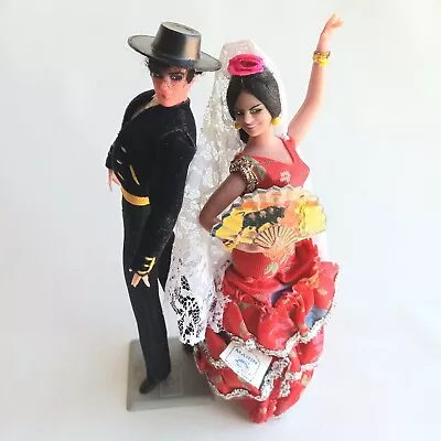Vtg Marin Chiclana Spanish Flamenco Dancer Dolls Male Female 7.5  Tall Spain • $30