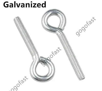 Galvanized Steel Eye Hooks Turned Eye Bolts M3 M4 M5 M6 M8 M10 • $86.36