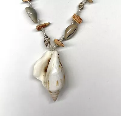 Shell Necklace Natural Beaded Chip Mermaid Tribal Boho • $25