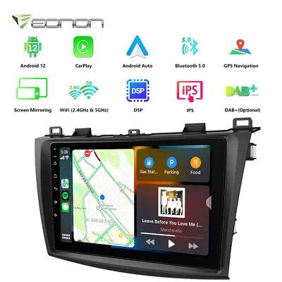 Eonon 9  M3BLA12 Android 12 Car Play Head Unit GPS Stereo Radio For Mazda 3 2012 • $169