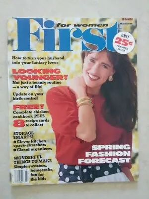 FIRST For Women Magazine First Issue March 1989 Premier Issue. • $3.99