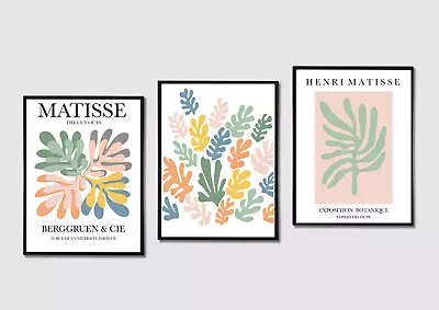 £7.99 • Buy Set Of 3 Matisse Pastel Colours Wall Art Posters Henri Matisse Poster Prints