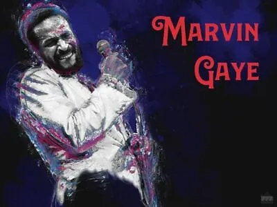 Marvin Gaye Poster Prince Of Soul Music Wall Art Print (24x18) • $18.99