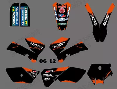 Team Graphics & Background Decals Kit For KTM SX85 2006-2012 • $61.59