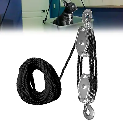 FITHOIST Block And Tackle 2200 LBS Breaking Strength Heavy Duty Pulley 50 Ft • $30.26