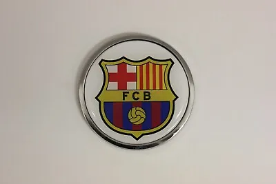 FC Barcelona Domed Emblem Car Sticker Decal Badge Chrome Round Bezel • $17.99