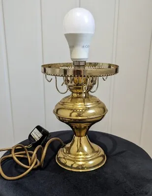 Converted Oil Lamp Base Plugged Working • £19