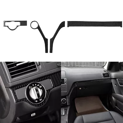 For Mercedes-Benz C Class W204 2007-2010 Carbon Fiber Dashboard Panel Cover Trim • $25.47