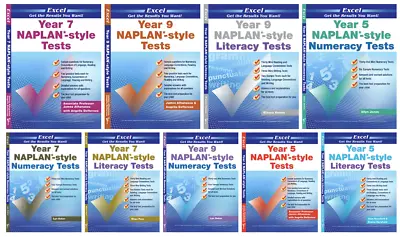 Excel NAPLAN Style Tests - Literacy Tests - Numeracy Tests Years 2 3 4 5 6 7 8 9 • $24.99