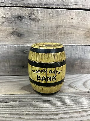 Vintage Metal Bank Happy Days Bank Barrel Litho J. Chein & Co Made In USA AS-IS! • $11.90