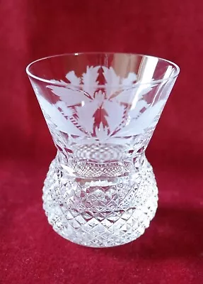 £45 • Buy Edinburgh Crystal Thistle Pattern - Large Tot / Shot Glass - Signed