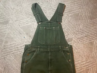 Green Denim Overalls Lapis Conty W34 Japan • $99