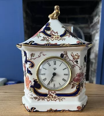 Vintage Masons Ironstone Blue Mandalay Mantle Clock • $49.77