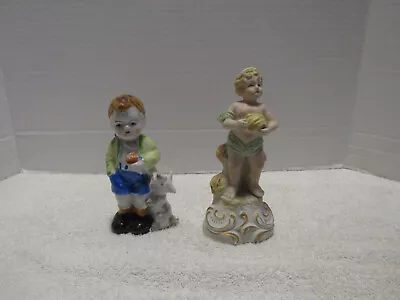 Vintage Ceramic Boys With Dog Figurines Made In Occupied Japan • $19.95