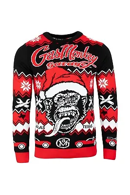 £34.99 • Buy Gas Monkey Garage Mechanic TV Show Official Christmas KNITTED Jumper
