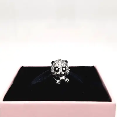 Genuine Pandora Sparkling Cute Panda Charm 790771C01 Free Delivery • £66.95