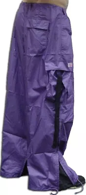 $45 • Buy UFO Pants With Expandable Bottoms (Purple & Black) - X-Small - Unisex