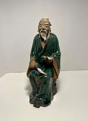RARE 19th Century Chinese Qing Dynasty SHEKWAN Mudman Figurine Stamped • $199