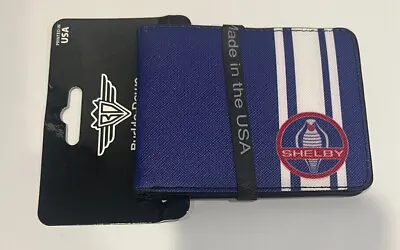 NWT Buckle-Down Men's Blue Wallet - Shelby Cobra Red White & Blue Stripe Design • $17.50