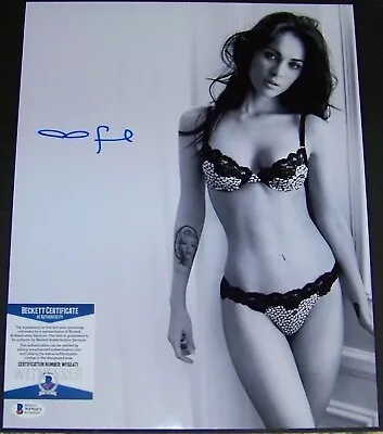 HOT POSE! Megan Fox Signed Autographed 11x14 Photo Beckett BAS WITNESSED COA! • $109