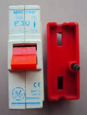 Ge Mini Trip B30 30a Type B Plug Push In Mcb 30 Amp Replace Wylex Fuse With Base • £14.95