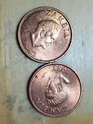 $5.99 • Buy Zambia 2 Ngwee 1983, Coin, UNC,  100 WORLD COINS