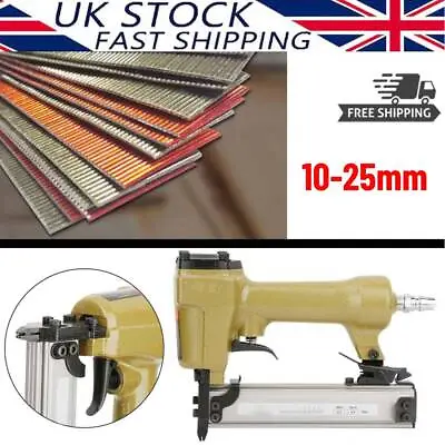 10-25mm Air Nail Straight Staple Gun Angle Pneumatic Nailer Stapler Upholstery • £20.29