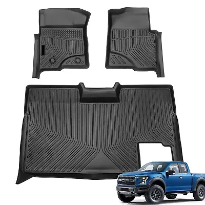 Fit 2009-2014 Ford F-150 F150 SuperCrew Cab Floor Mats All Weather 3D TPE Liners • $105