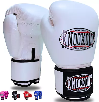 Knockout Boxing Gloves For Men Women Muay Thai MMA Kickboxing Home Gym Training • $40.92