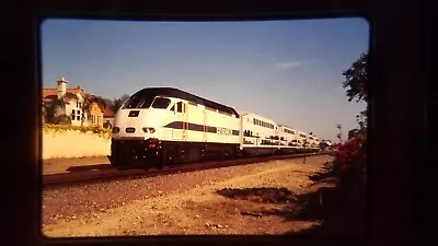 XTW07 35MM Train Slide ENGINE LOCOMOTIVE RR METROLINK 888 OCEANSIDE CA 4-12-09 • $9.32