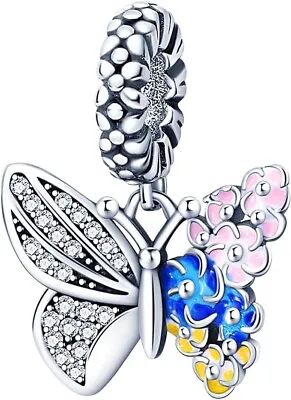 Authentic 925 Sterling Silver Charm For Bracelet Charms Bracelet Butterfly • $22.99